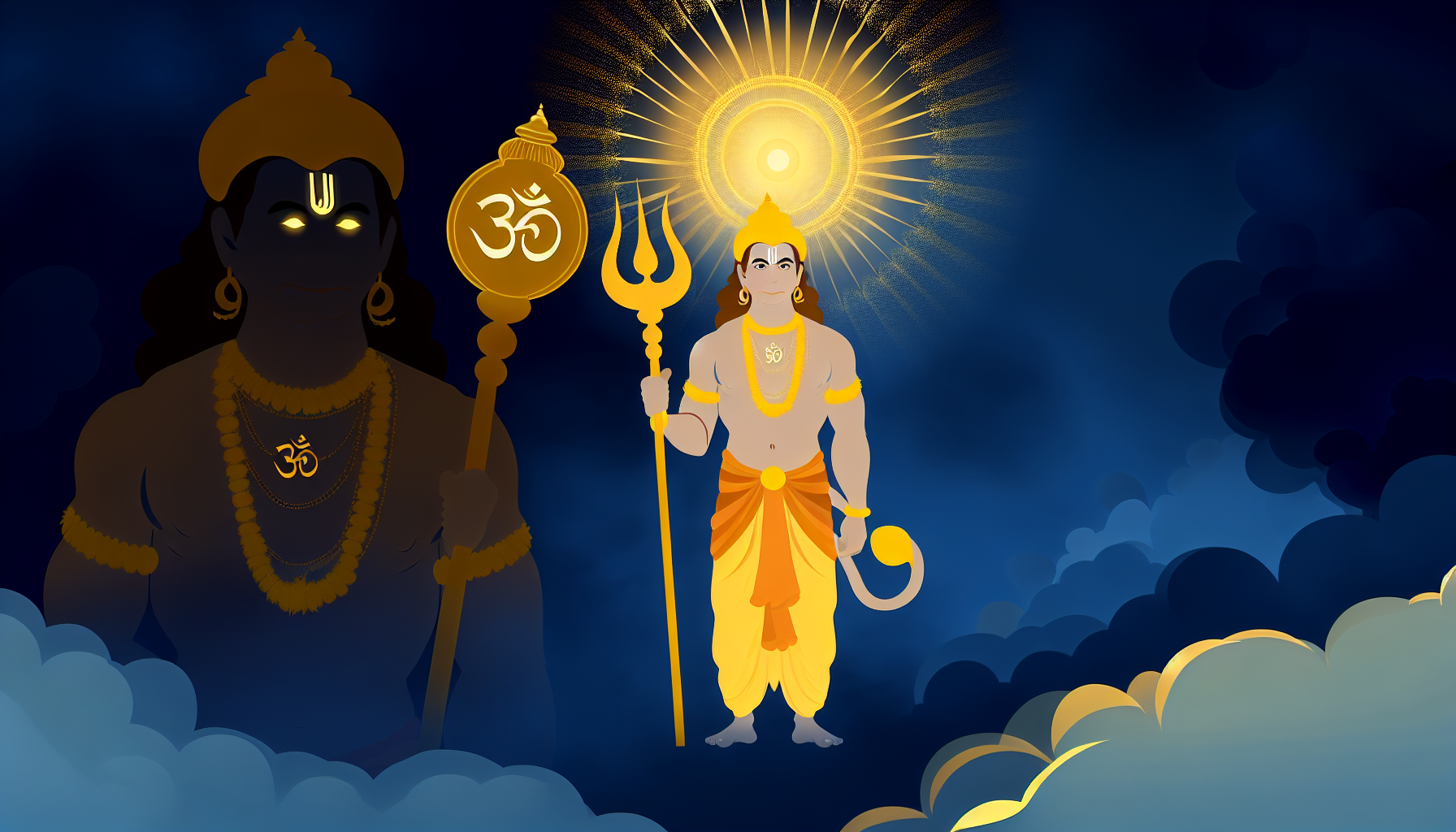 Chaupai 13: Slaying the Enemies with Mace and Thunderbolt